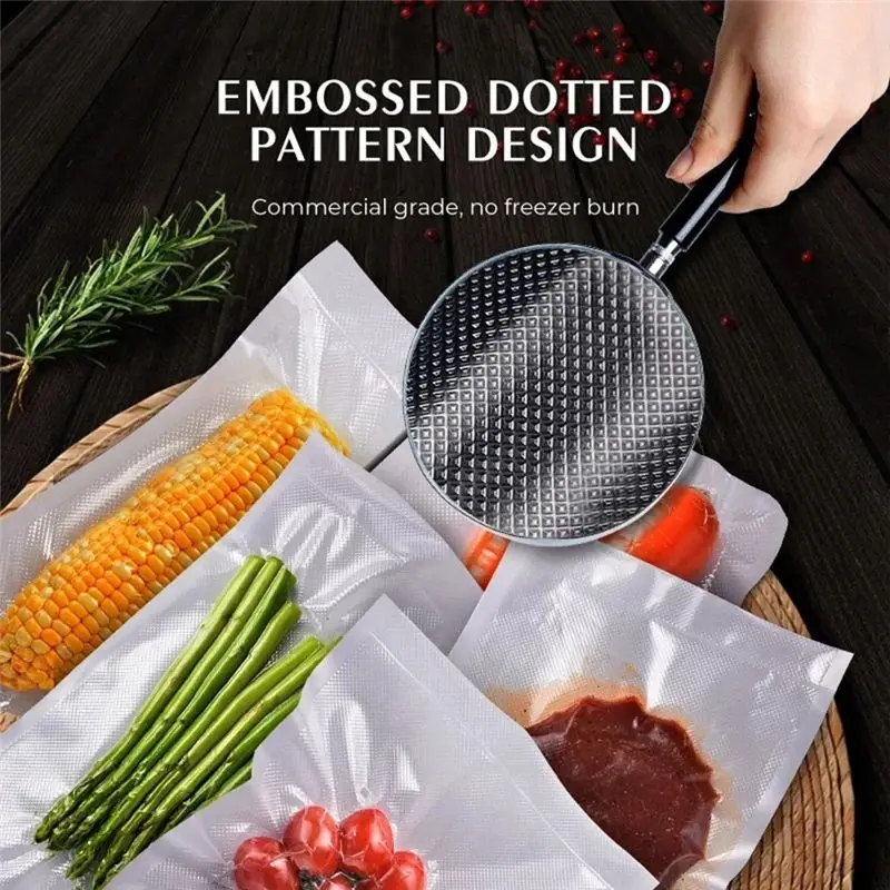 AT63-100Pcs Kitchen Vacuum Bags For Food Vacuum Sealer Packing Machine Food Storage Bag No-BPA Kitchen Replacement Parts 10X15cm