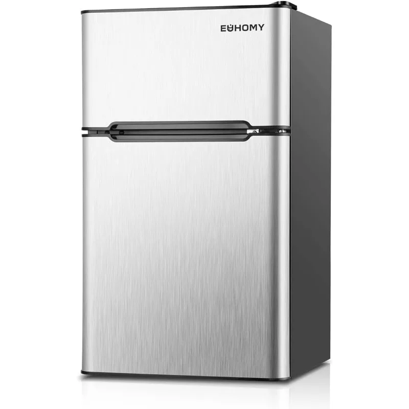 

EUHOMY Mini Fridge with Freezer, 3.2 Cu.Ft Mini Refrigerator fridge, 2 door For Bedroom/Dorm/Office/Apartment - Food