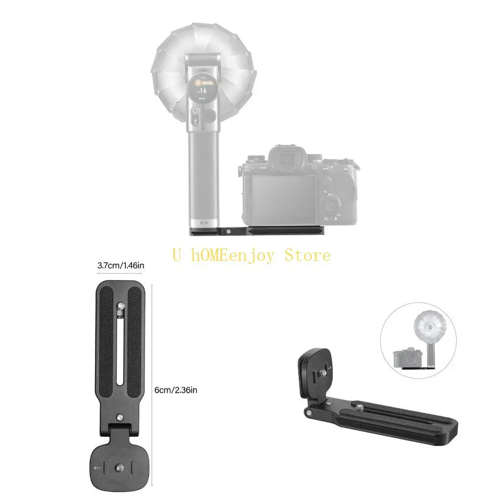 

Multoclospose Camera Adapter B0KF с двойными винтами 1/4 -дюймового для Luxmaster Flash для стабильной совместимости штатива