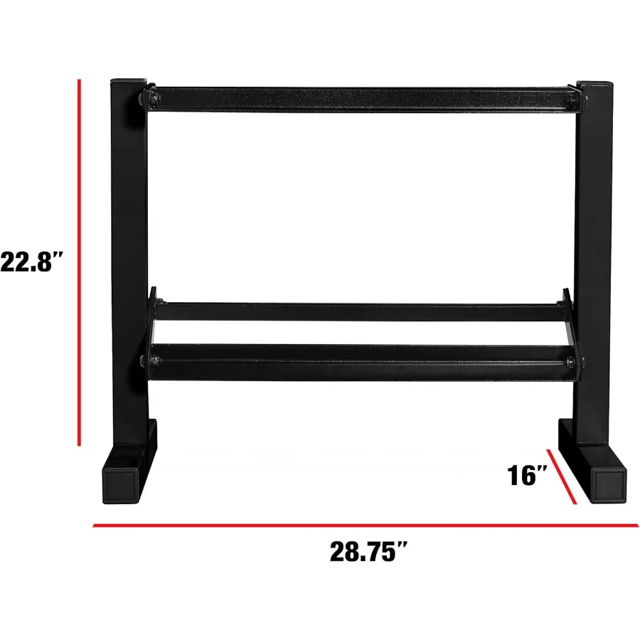 مجموعة دمبل سعة 150 رطل مع رف من طبقتين وخيارات متعددة