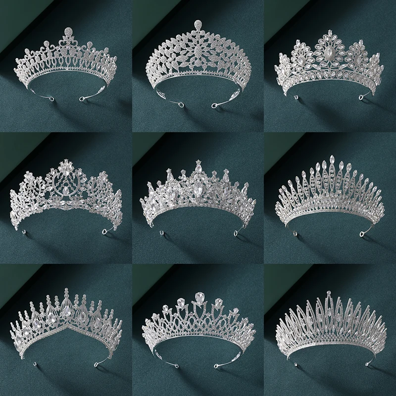 Itacazzo bridal headwear crown, beauty pageant large Tiaras suitable for women's weddings, birthdays, performances, parties