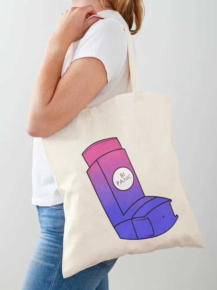 Bi Panic! - The queer inhalers series Tote Bag shopping cart bags tote screen