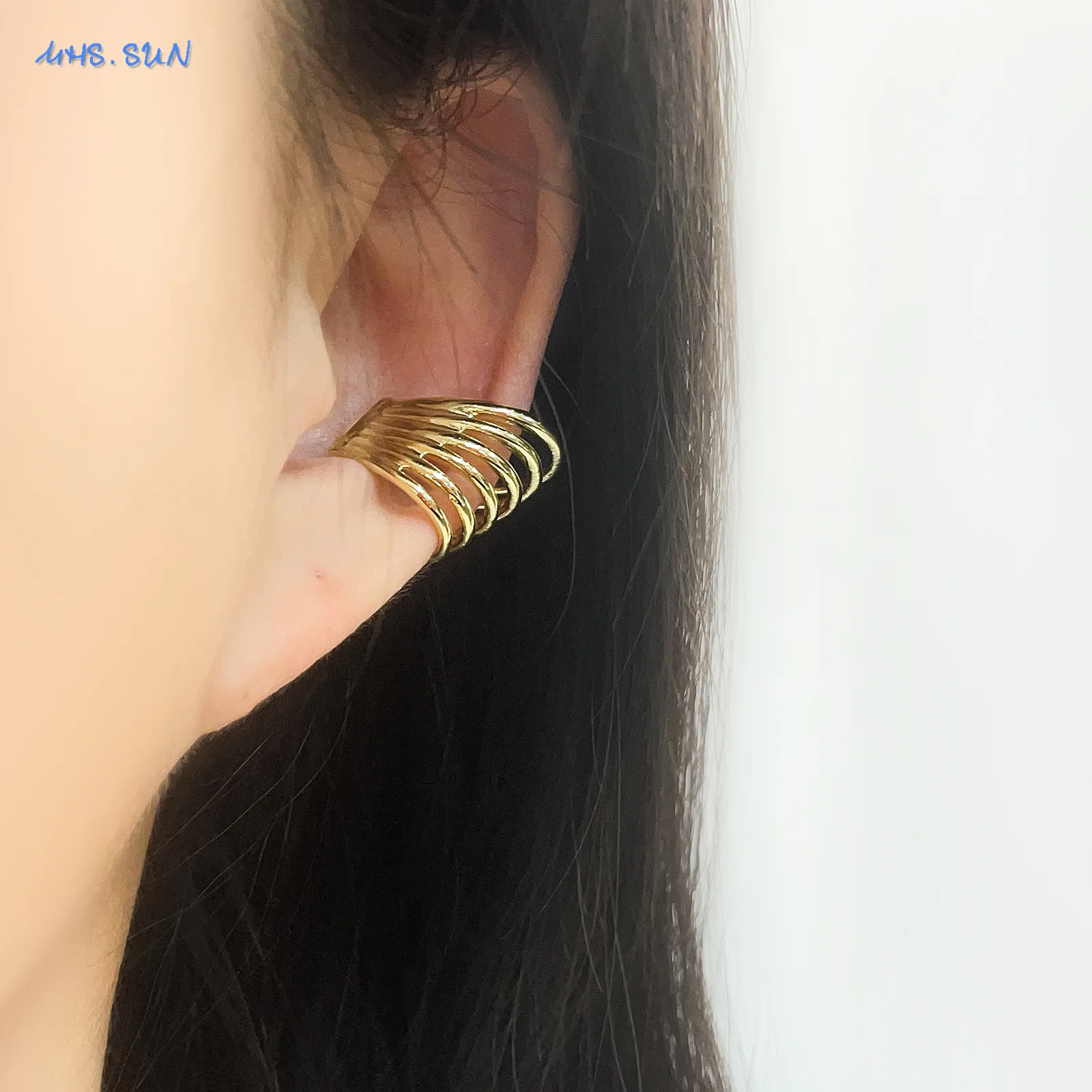 MHS.SUN New Women Simple Multi Layer Ear Cuff Without Piercing Ear Clip Earrings Non-Piercing Fake Cartilage Jewelry Party Gift