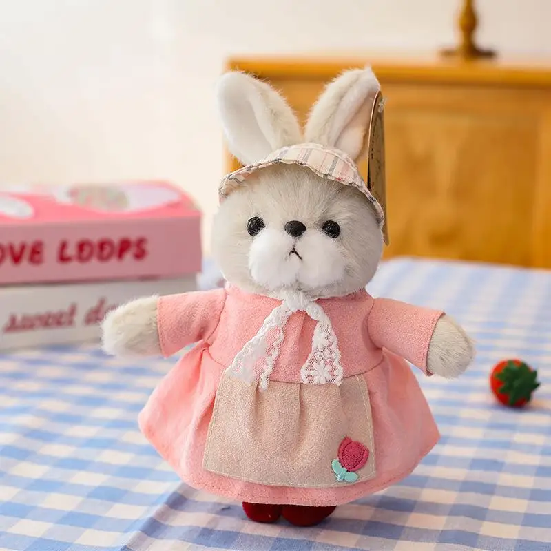 Kawaii Couple Rabbit Plush Keychain Doll - usage example