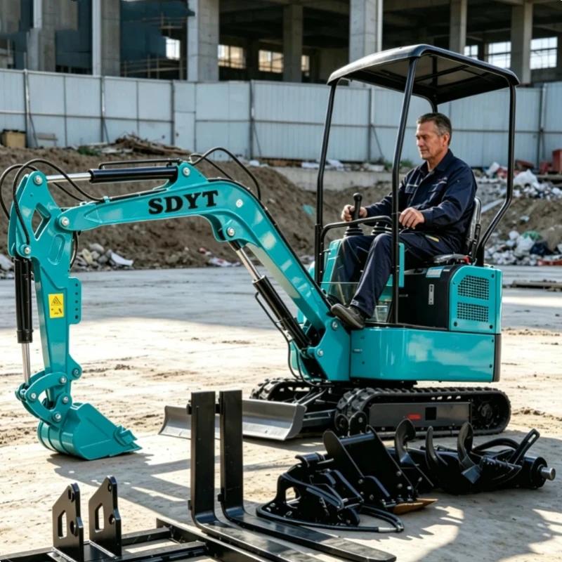 Powerful Customized Mini Excavator Crawler Hydraulic Digging Equipment Suitable For Garden Trenching Farm Excavation