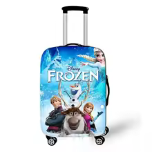Cartoon Disney New Frozen Elsa Anna Luggage Cover Elastic Suitcase Protective Cover For Travel Bag Anti-Dust Protective Cover