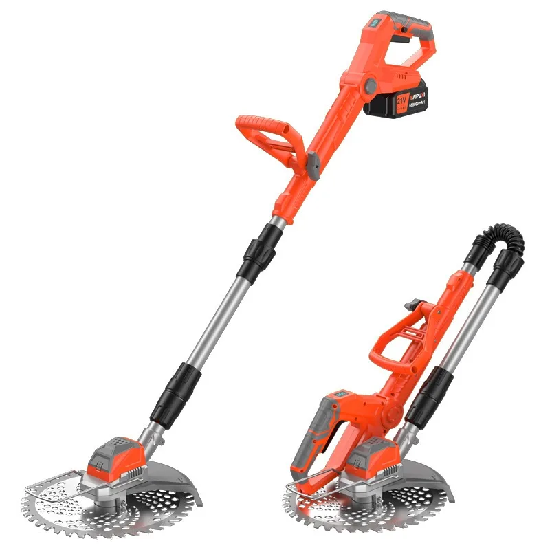 Brushless Cordless Lawn Mower, Electric Handheld Grass Trimmer for Garden, Battery Powered Weed Cutter Branch Pruning