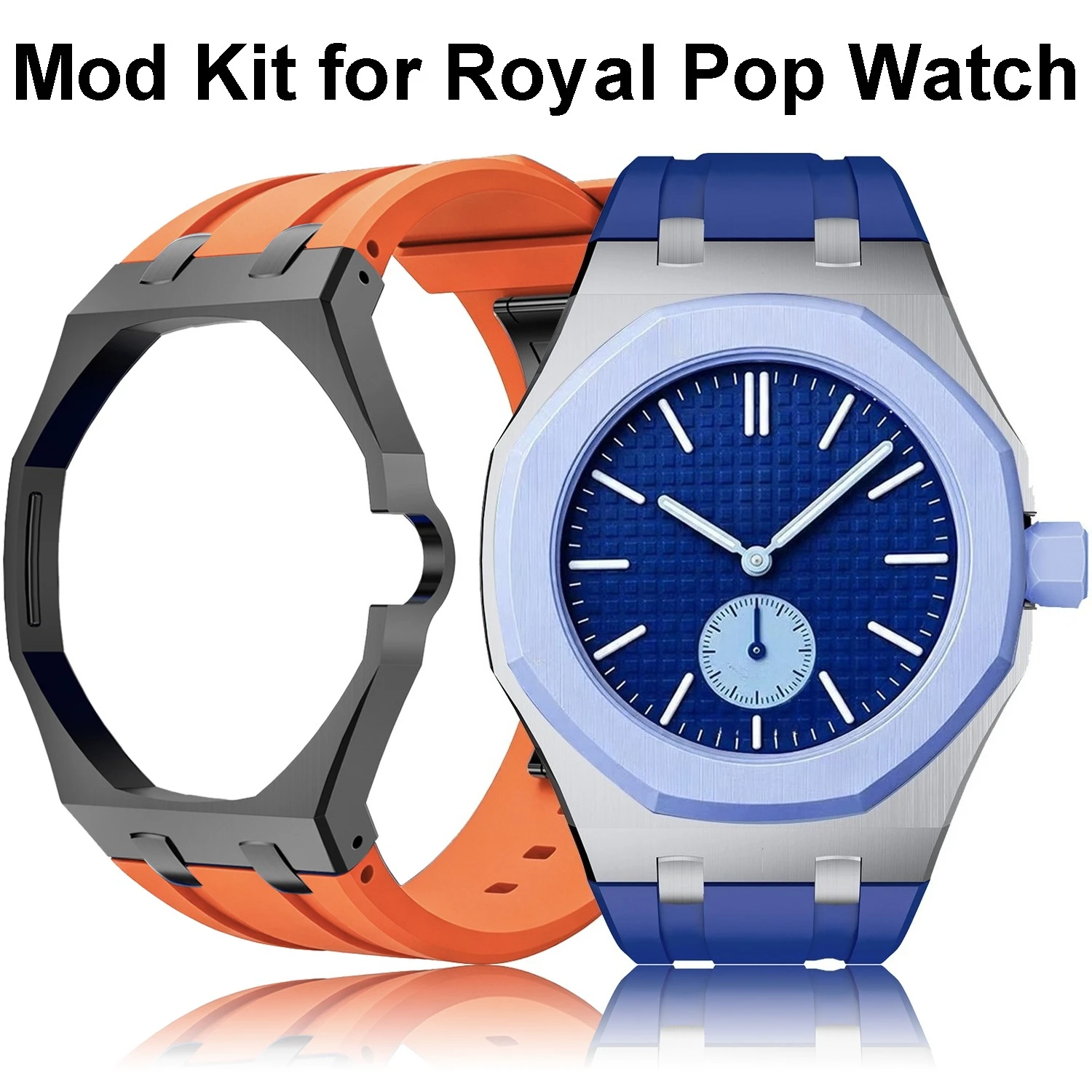 

3 O Clock Stainless Steel Case Mod Kit for S-Watch X A-P Royal Pop Pocket Watch Rubber Strap Personalized Accessories
