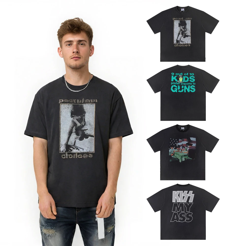 

Men Clothing Short Sleeve Shirts Oversized T Shirt Y2K Streetwear Printed Cotton Street Style Graphic T Shirts New in Tops & Tee