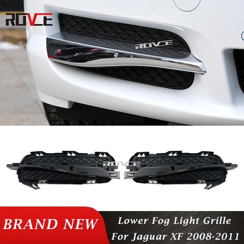 

ROVCE Front Fog Light Lower Grille Trims For Jaguar XF 2008-2011 Fog Light Grille C2Z3837 C2Z3836 Car-styling