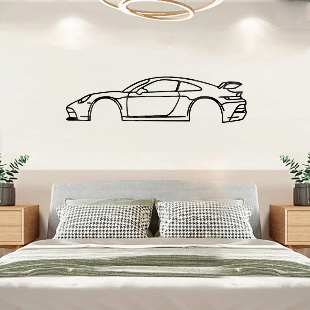 Stunning Sports Car Wall Decoration: The Hot Border Metal Line and Premium Iron Ornaments for Wall Enhancement