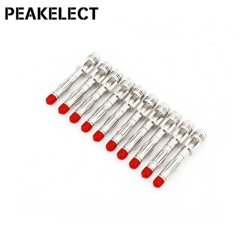 Imagem -04 - Peakelect P3014 10 Pcs Ângulo Direito mm Banana Plug 90 Graus Conectores Isolados tipo de Solda Faça Você Mesmo Adaptador Multímetro Parte