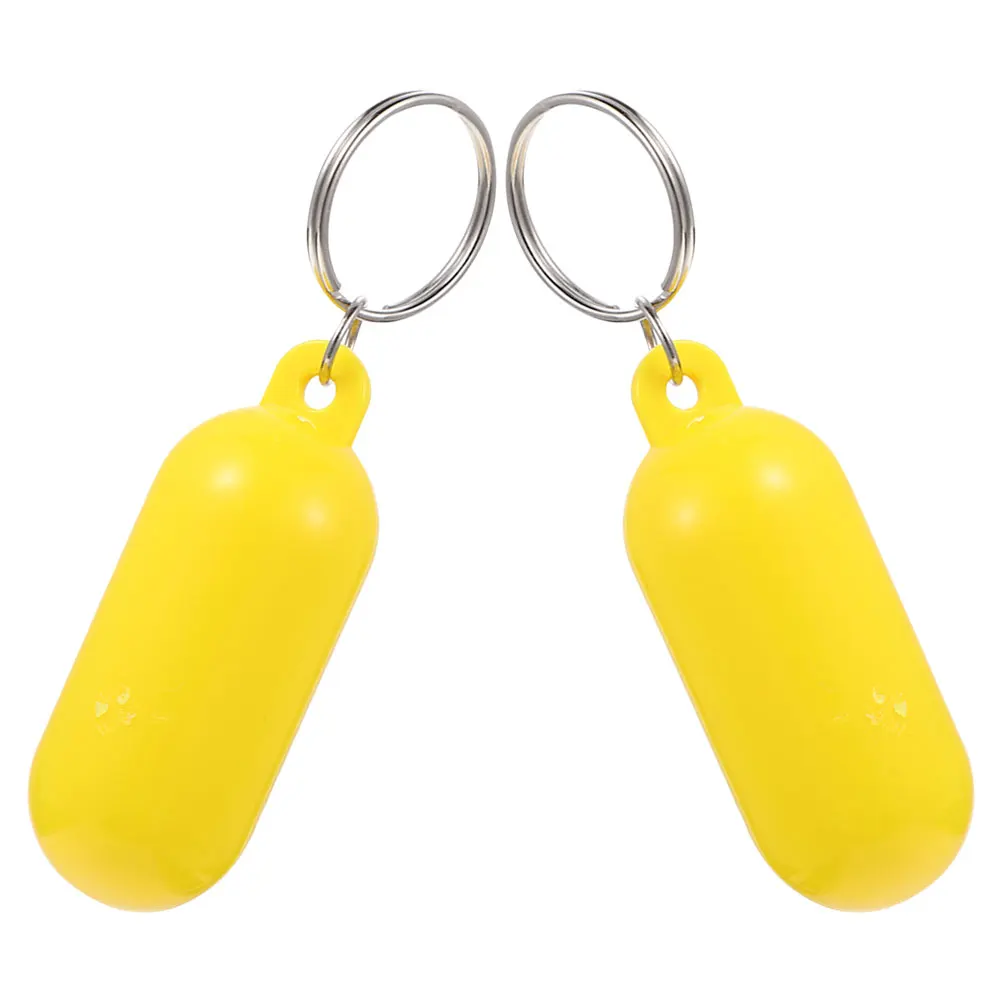 

2Pcs Beach Keychains Floating Zinc Alloy Plastic Oval Hollow Rings for Boating Fishing Swimming Sailing Water Sports Gifts