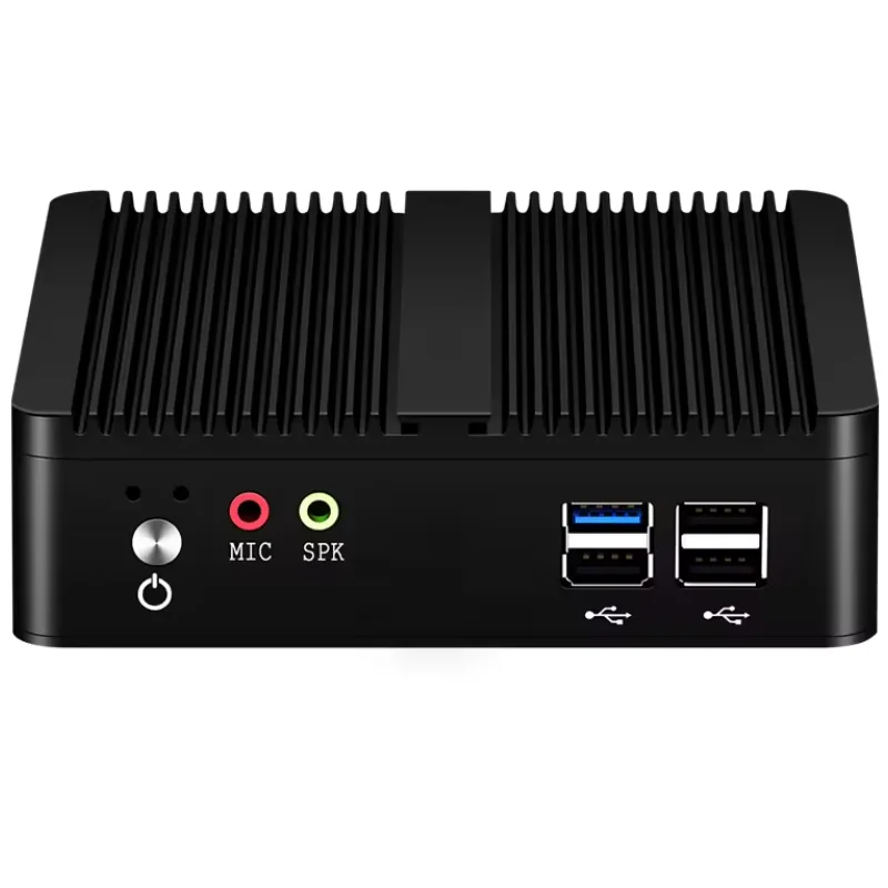 Новый безвентиляторный промышленный мини-ПК HW19 поддерживает Intel Celeron N2830/N2920/N2930/J1900/J1800 Win7/8/10/Linux LAN 1000M 5xUSB-хост ПК