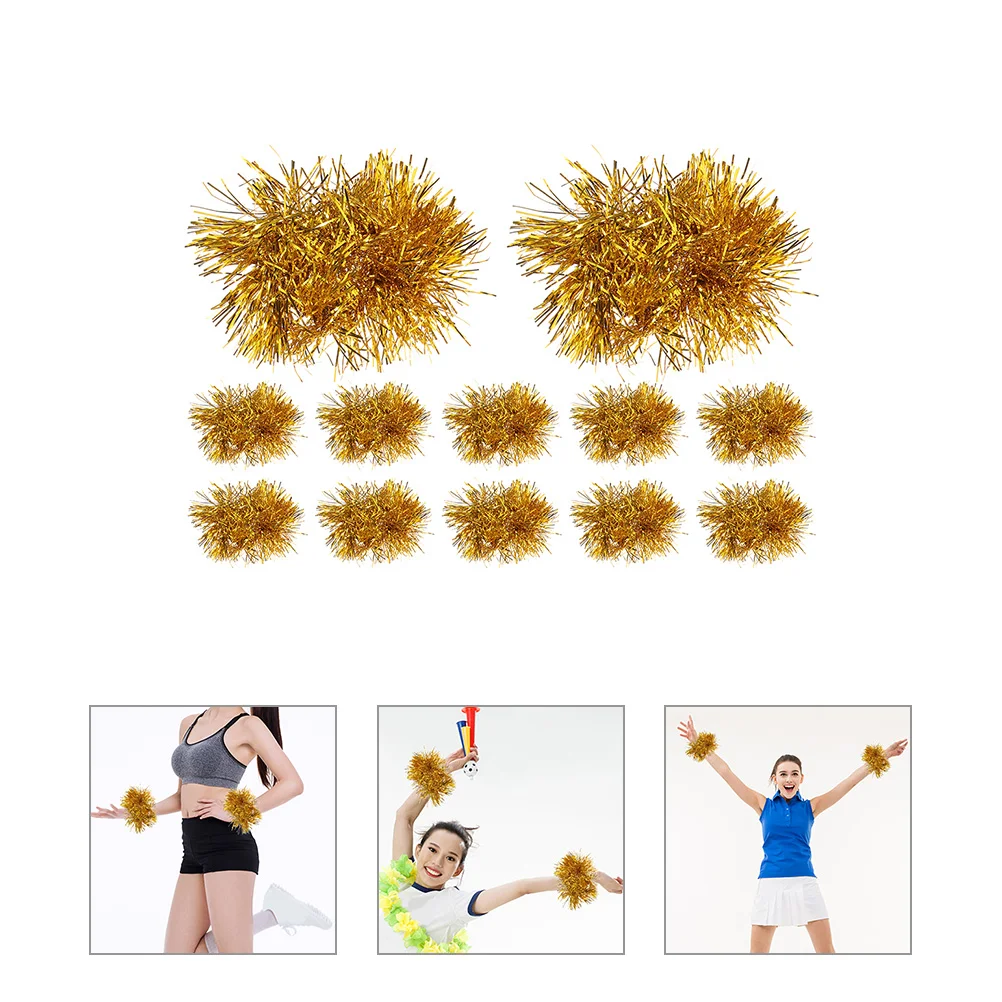 12 Pcs Hand Flowers Wrist Child Cheer Pom Poms 1000X1000X200CM Plastic Cheering Squad