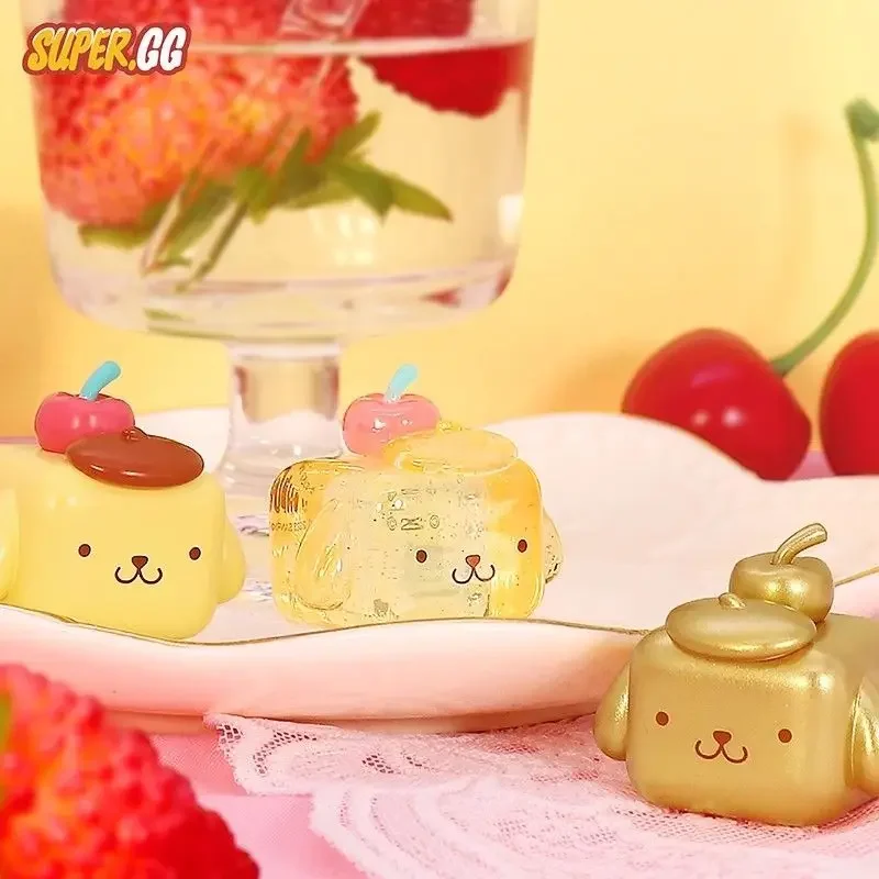 Genuine Sanrio Family Dessert Series Mini Square Doll Cute Blind Box periferiche Cartoon Cute Ornaments Toys Gifts