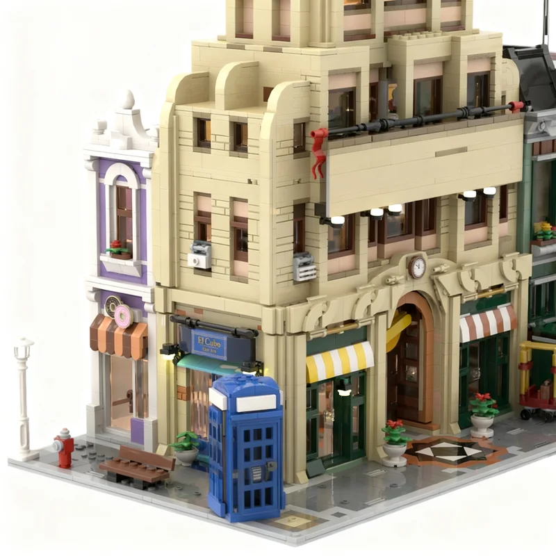 7376pcs MOC Modular Buildings Daily Planet Modular - 10297-1 10278-1 Modification Model Building Blocks Birthday DIY Assemble