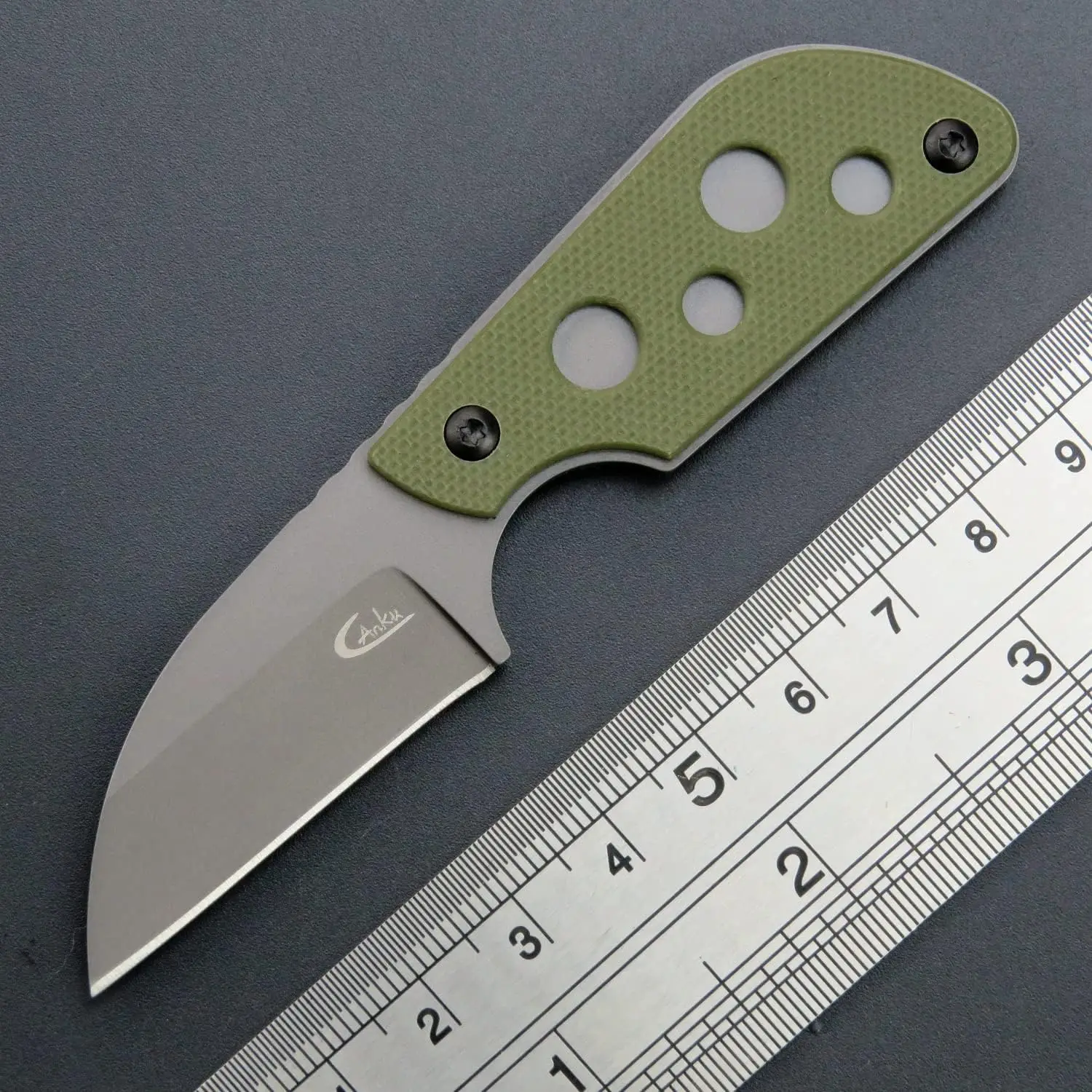 

Eafengrow C1297 Fixed Blade Knife 9Cr18Mov Blade G10 Handle EDC Tool Neck Knife for Outdoor Camping Hiking with kydex Sheath