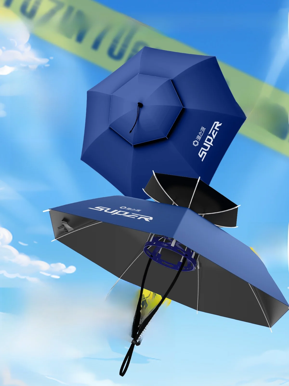 

Fiing Source 2025 New Sle Umbrella Hat Rainproof Sunscreen Fiing Umbrella Cap Headwear Ox Cloth Outdoor Cam Tra...