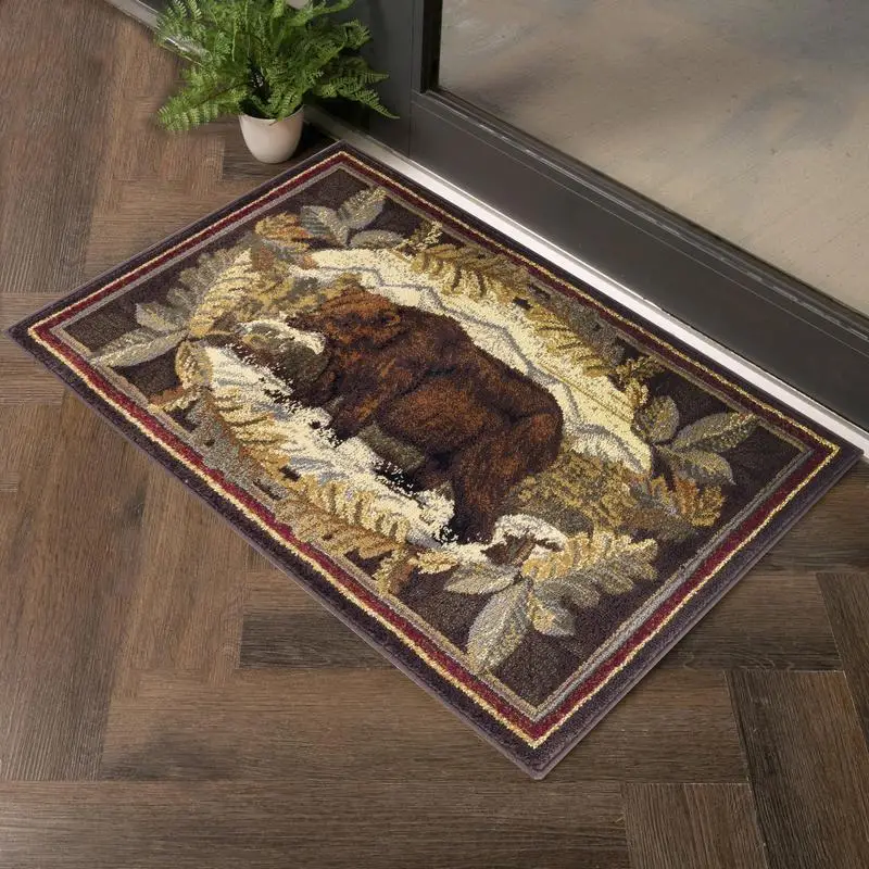 

Multi Lodge Area Rug 2ft x 3ft, Perfect for Living Room, Bedroom or Entryway, Cozy and Stylish Design, Adds Warmth to Any Space