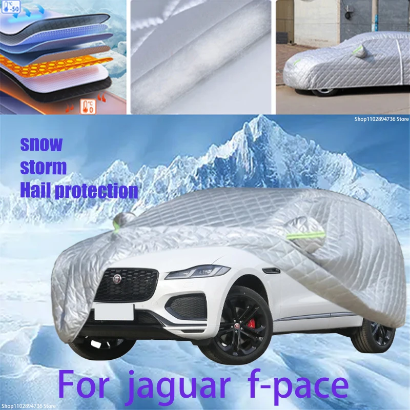 

For jaguar f-pace Outdoor Cotton Thickened Awning For Car Anti Hail Protection Snow Covers Sunshade Waterproof Dustproof