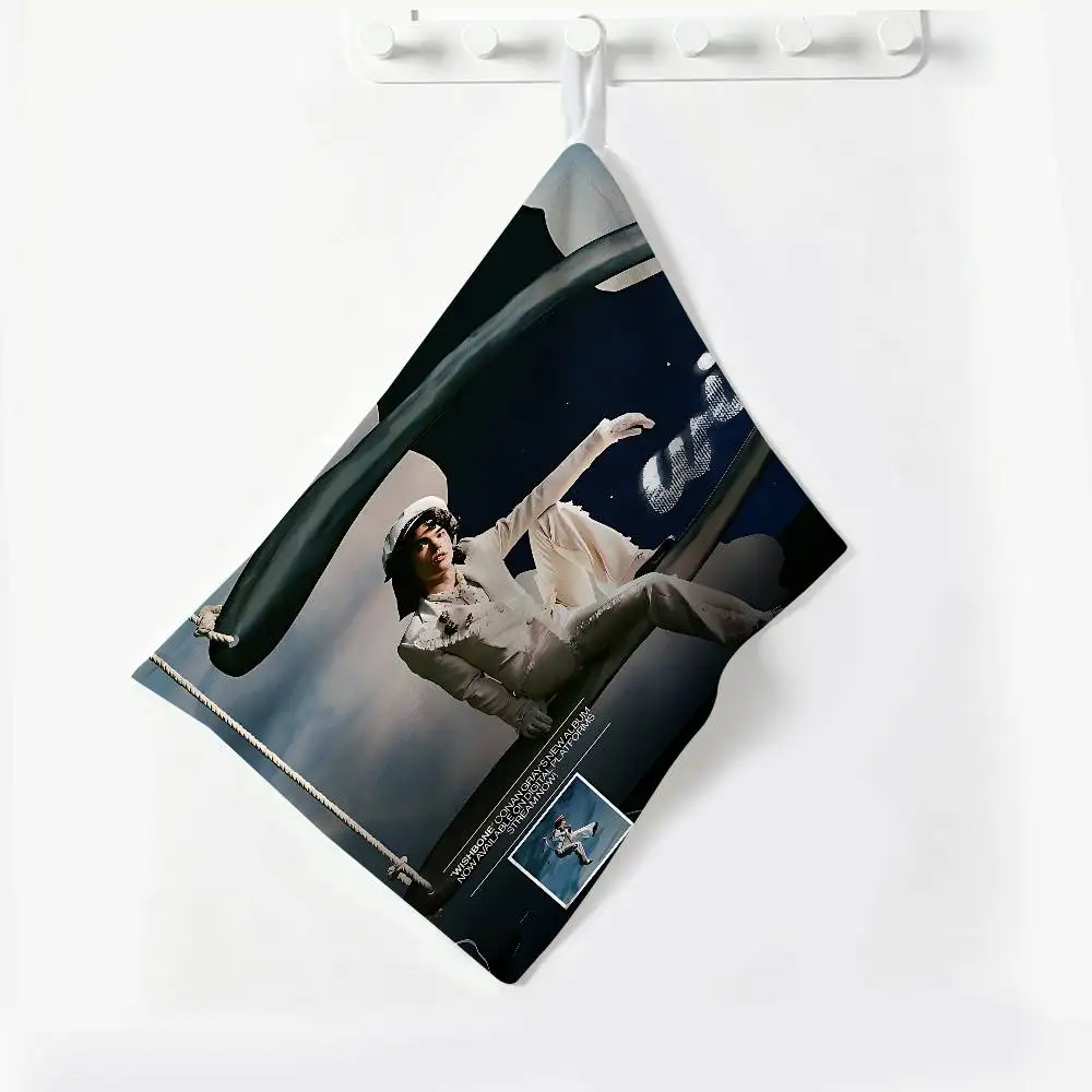 Kid K-Krow Conan Gray Polyester Cotton Daily Towel, Hanging Kitchen Hand Wiping Cloth, Durable for Whole House Use