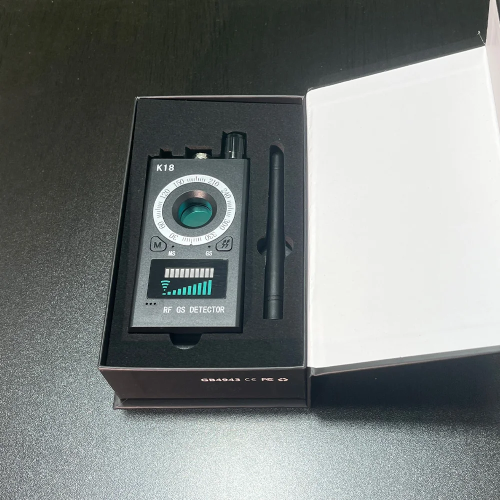 

K18+ Pro Anti Spy Detector – Hidden Camera Finder, GPS Tracker Detector, Bug Sweeper, 1MHz‑6.5GHz RF & Magnetic Scanner