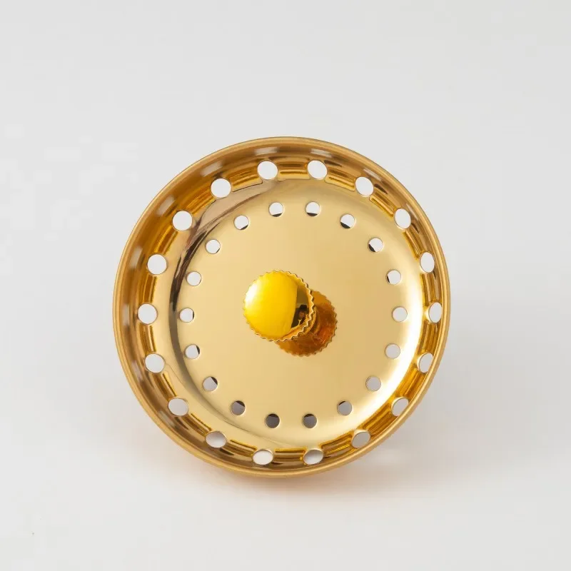 Gold Kitchen Sink Drain Filter Screen Garbage Disposer Cover Water Seal Umbrella Sink Plug Crusher Cover Basin Stopper
