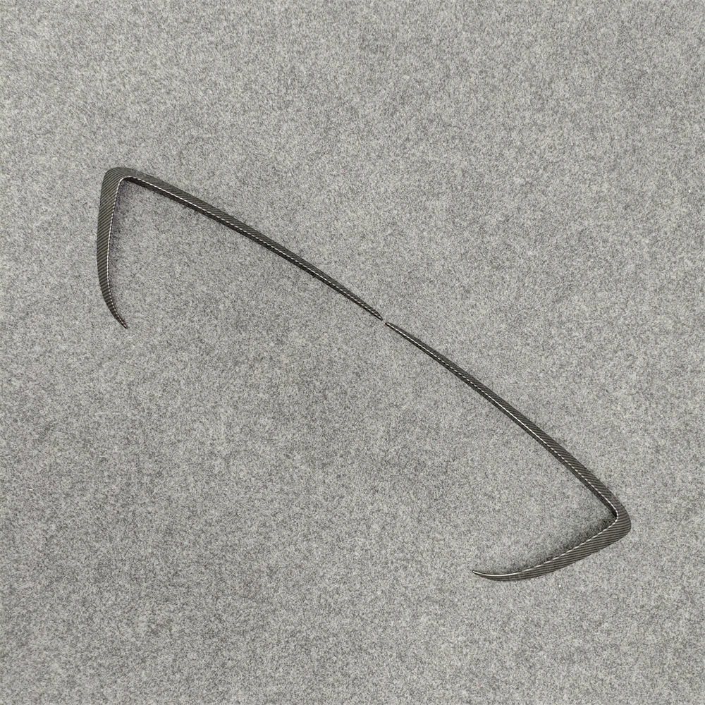 ل تسلا نموذج Y 2020-2024 مصابيح شفرة الكسوة المفسد سكين الرياح لمعان الأسود ABS الجسم أطقم ضبط 2 قطعة سيارة الجبهة الضباب غطاء خفيف