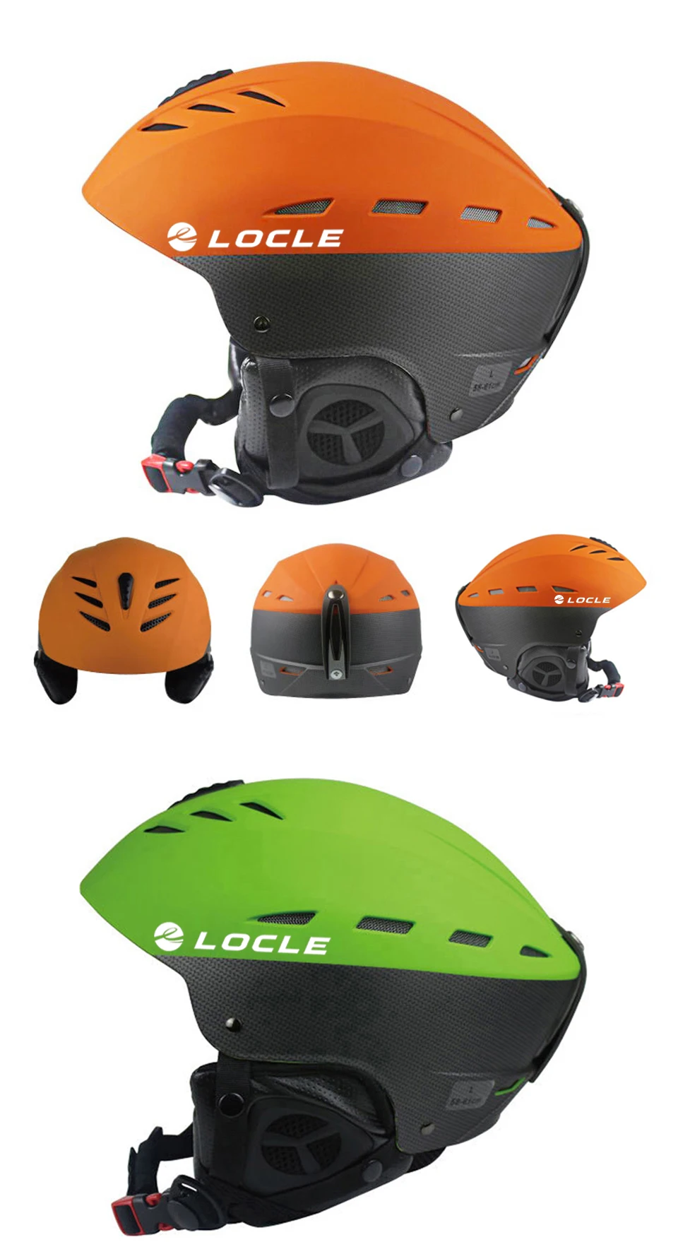 LOCLE Professioneller Skihelm für Herren und Damen, Kinder, Skihelm, Schnee, Skaten, Snowboard, Schneemobil, Skateboard, Größe 52–61 cm – Detail 7