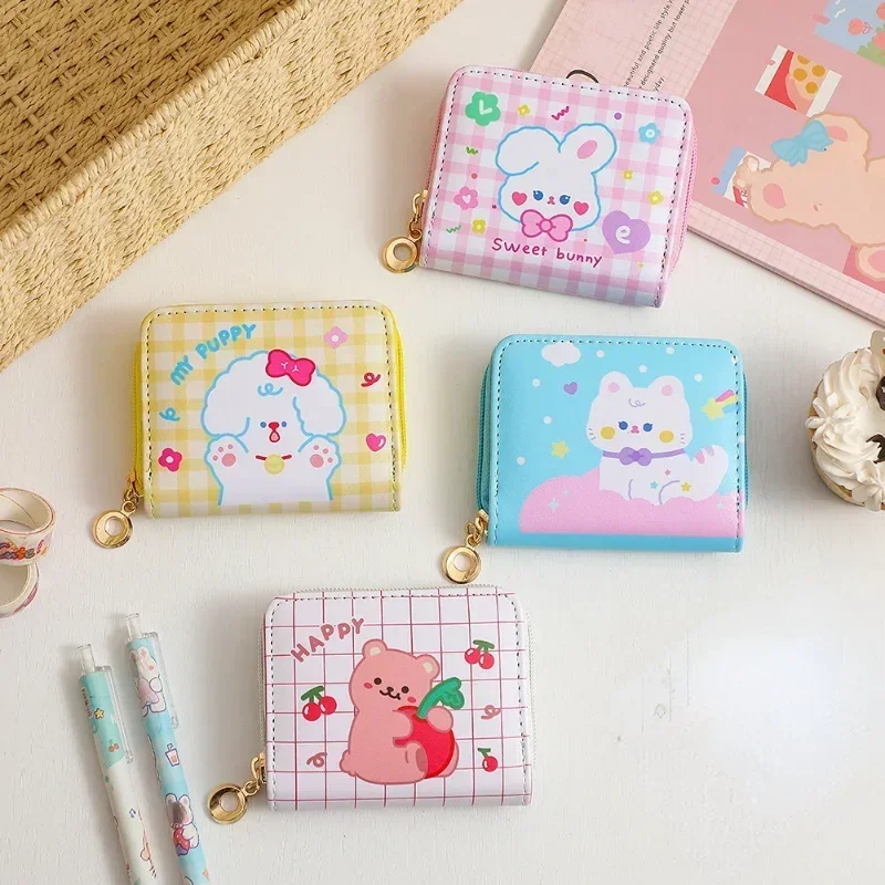 Girls Cartoon Coin Purse Fashion ID Business Credit Card Holder Children's Wallet Korean Student Mini Card Bags Cute Coin Pouch