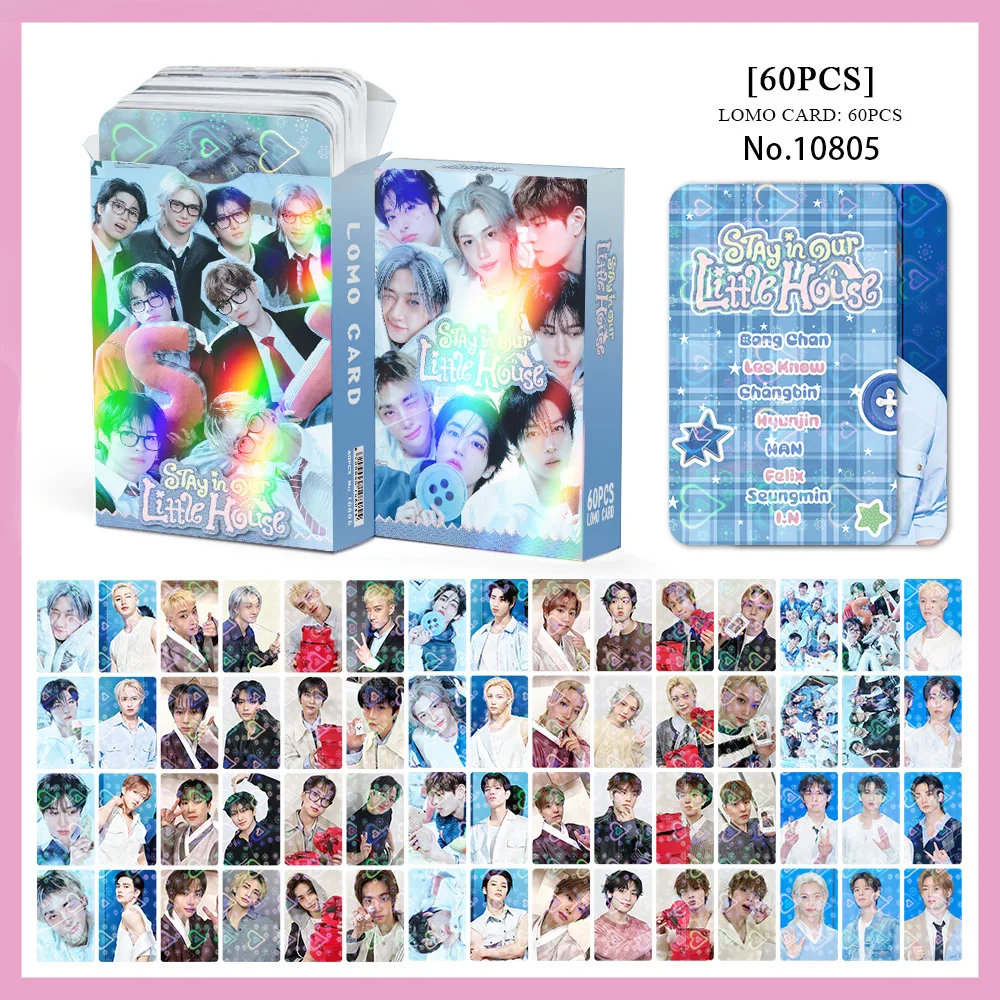 

SKZOO 60 Love Laser Card, STRAYKIDS Merchandise Flash Card, Celebrity Support Photo Card, LOMO Card, Festival Gift Card