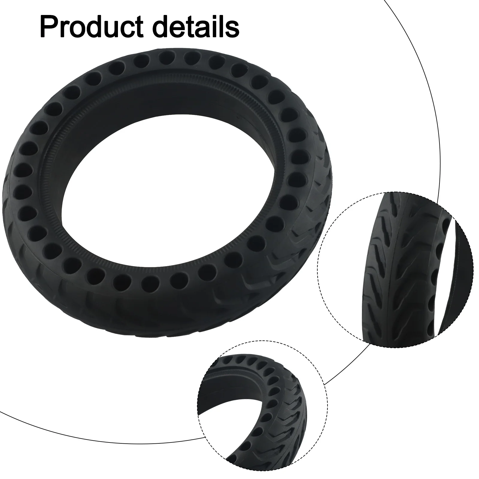 Extended Lifespan Riding Experience 8.5 Inch Tire M365/PRO Tire High-quality Rubber Tight Connection Wear-resistant