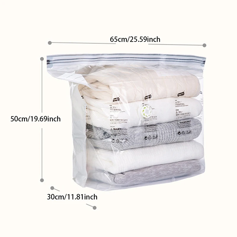 No Need Pump Vacuum Bags Large Plastic Storage Bags for Storing Clothes blankets Compression Empty Bag Covers Travel Accessories