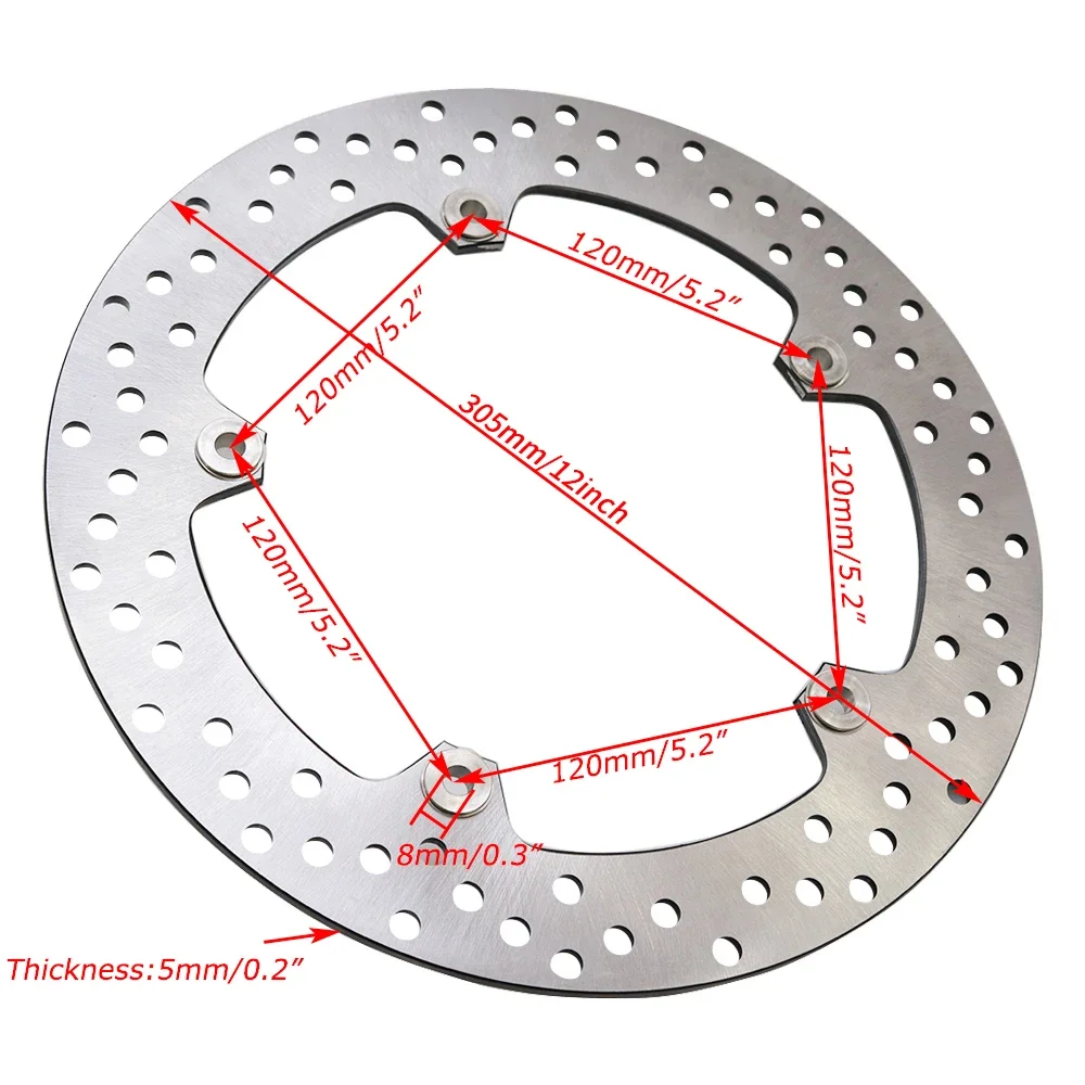 2PCS Motorcycle Front Brake Disc Rotor 305mm For BMW R1200GS LC 2013-2018, F750GS 2018-2019, F850 GS 2018-2021, R1250GS LC 2019