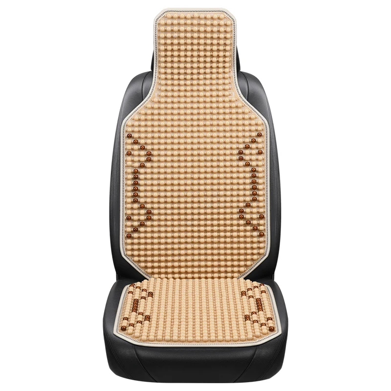 Summer wooden beadwire ventilation car lumbar cushion mesh breathable back cushion bamboo wire massage waist pad lumba