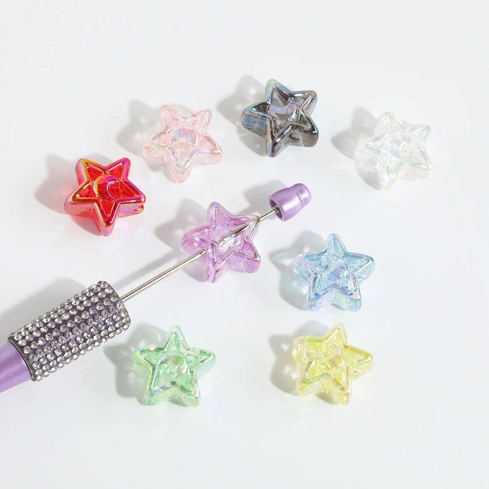 

Cordial Design 200Pcs 20*22mm Jewelry Making Supplies / Star Shape / Handmade / Fashion Beads / Aurora Coated / DIY Beads #20282