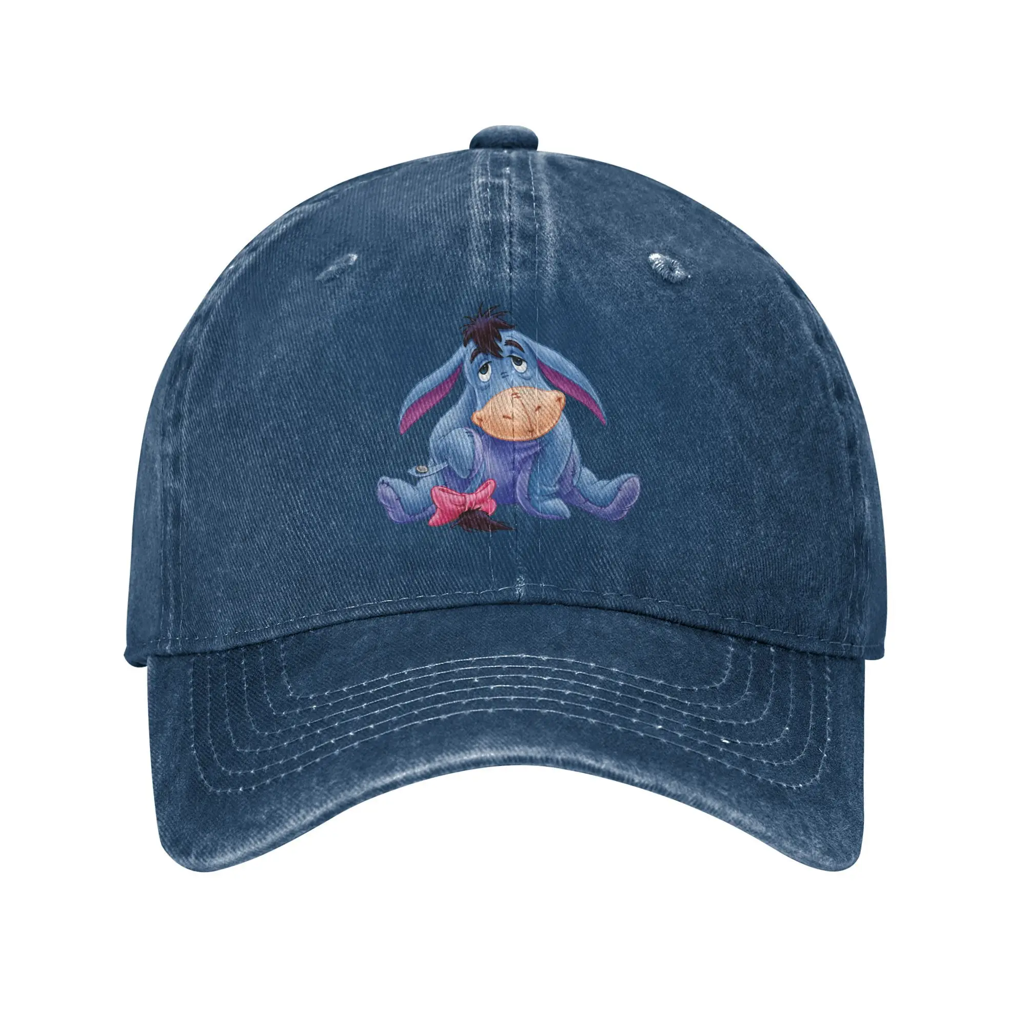 Winnie the Pooh Eeyore Smile Baseball Cap Vintage Distressed Denim  Sun Cap Men Women Outdoor Summer Adjustable Hats Cap