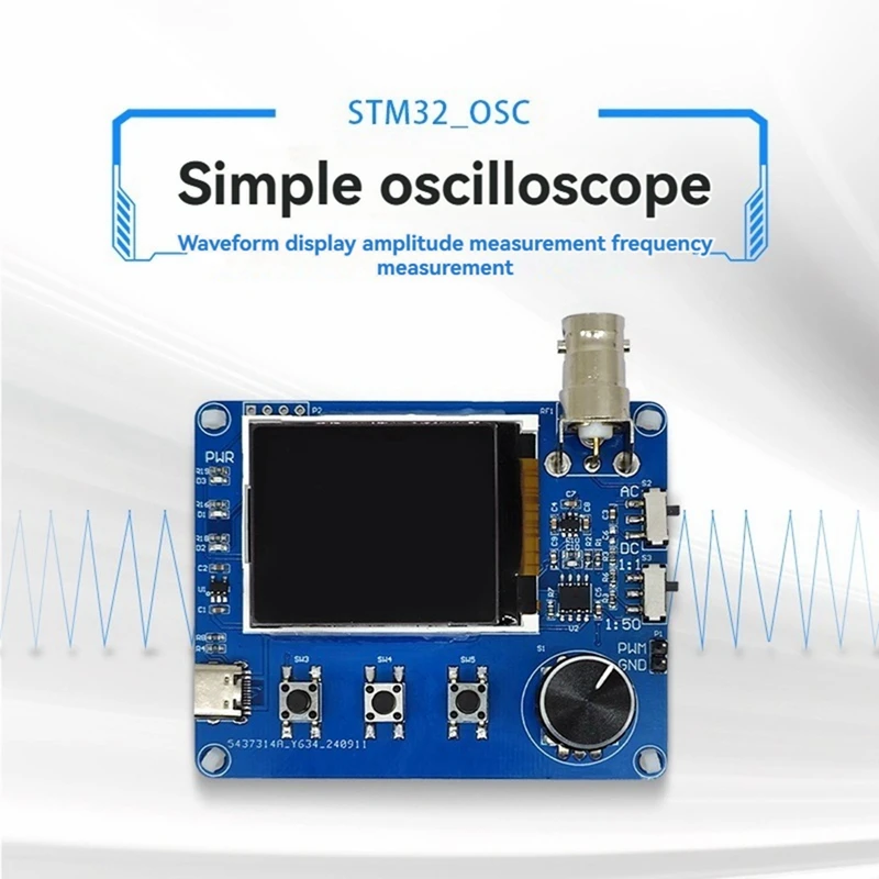 Mini Simple Oscilloscope With 1.8 Inch TFT Color Display, Waveform Measurement, Frequency Meter, Square Wave Output