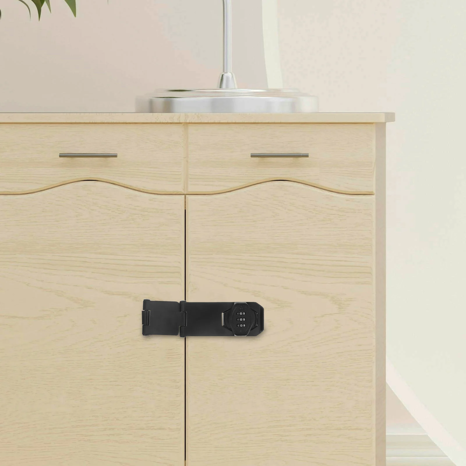 

Sturdy Metal Drawer Cabinet Combination Lock Multi-Use Password Security Lock for Home Office School Closet Door Hasp