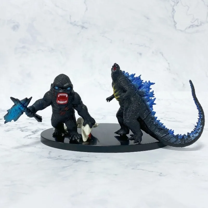 

2pcs New Hot Selling Godzilla Toy King of Monsters Q-version Toys Model Desktop Ornament Fan Birthday Gifts