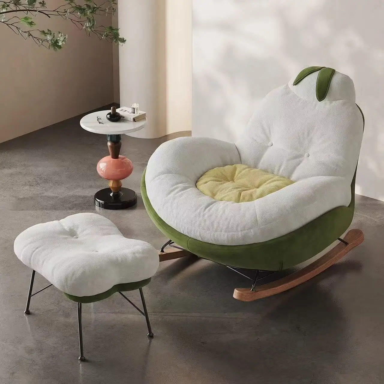 

！@!@Oversized Modern Luxury Rocking Recliner Chair Bedroom Living Room Balcony Leisure Lying Sleeping Lazy Single Sofa