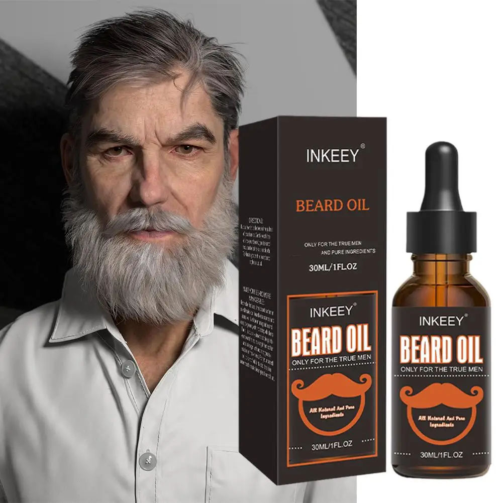 30ml Beard Care Oil For Men Natural Organic Beard Care Fast Shine Soften Beard Strengthens Mustaches Smooth Nourishing