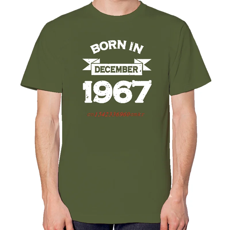 Summer Cotton Birthday Gifts T Shirts Born In December 1967 Fashion Tees Tops New Shirts And T-Shirts Unisex Print T Shirt
