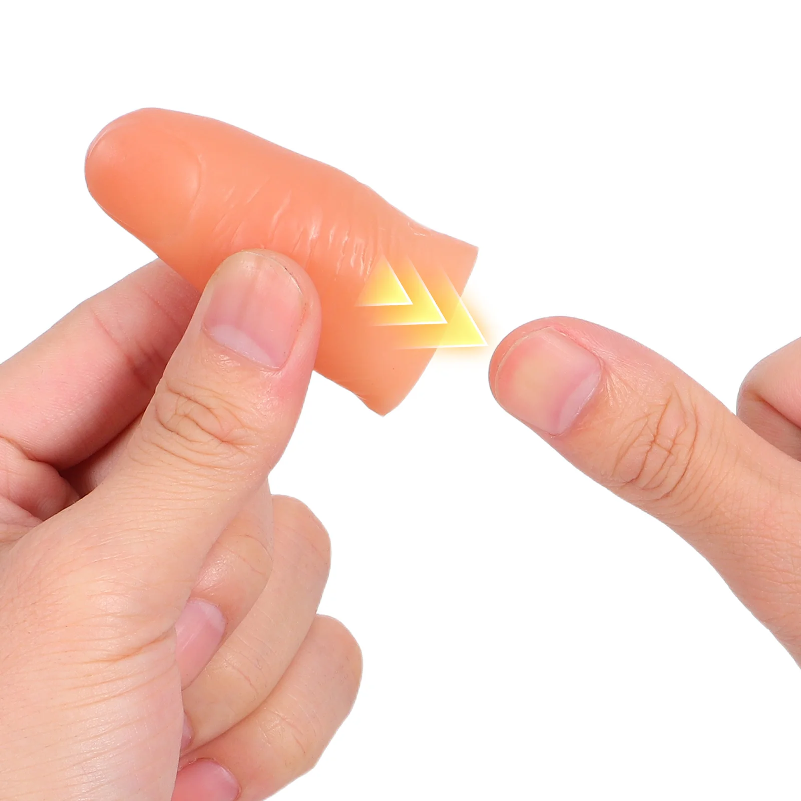 

10Pcs Magician Trick Finger Props Plastic Realistic Color Wrinkle Thumb Tips for Performance Party Fake Finger for Magician