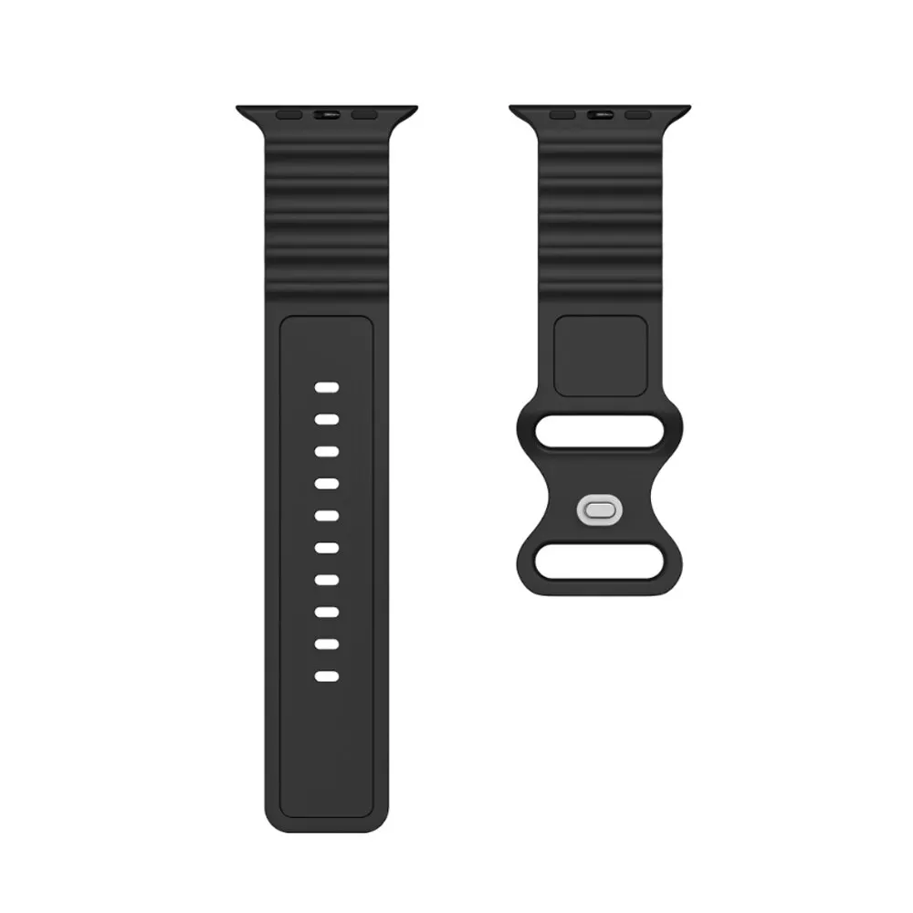 Ocean Silikonarmband für Apple Watch Ultra 3 2 1 49mm Atmungsaktives Armband Serie 9 8 7 6 5 4 SE 45mm 44mm 42mm Armbänder – Detail 8