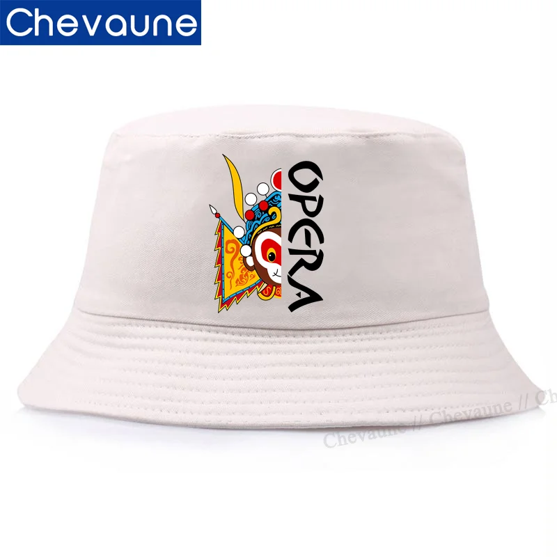 Opera Wukong Funny Design Bucket Hats High Quality Caps Creative Pattern Bucket Hats Summer Outdoor Travel Beach Sun Caps Unisex