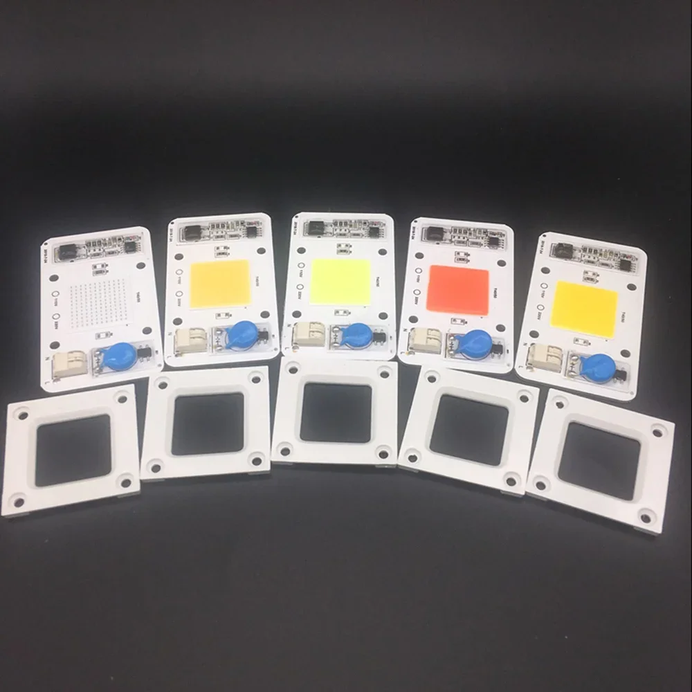 50W 110V 220V COB High Power LED Chip Built-in Driver White LED, Full Spectrum LED Royal Blue Warm White