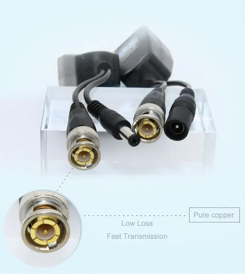 1ch Passieve HD-CVI/Tvi/Ahd Power En Video Balun Cctv Camera Video Balun Met Power Connector
