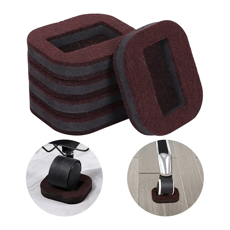 5/10PCS Felt Table and Chair Fixed Shockproof Anti slip Foot Mat Office Chair Wheels Block Furniture Caster Cup Durable